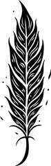 Tribal Feather Tattoo design vector graphics