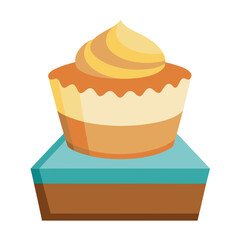 vector illustration of a cake