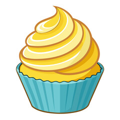 vector illustration of a cupcake
