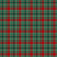 Seamless plaid pattern in green and red.Christmas ornament tartan checkered gingham seamless pattern.Vector graphic texture for fabric and prints.