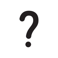 Question mark icon vector. Question mark simple black style symbol sign for apps and website, vector illustration.