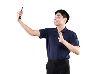 The Art of Connection: A modern individual engaging in a video call, arms outstretched in a gesture of welcome or sharing, seamlessly connecting with an unseen audience.