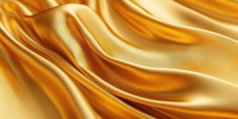 Obraz premium Gold silk fabric drapes in elegant folds
