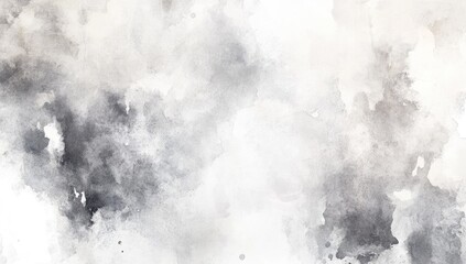 Abstract watercolor wash in shades of gray and white.  Soft, blended colors create a textured, painterly effect