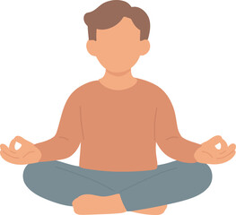 Person Meditating in Lotus Position