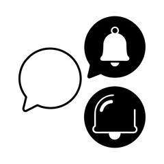 Message and Chat Icons – Notification Elements in Minimal Style.