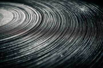 Obraz premium Close-up of layered circular metal sheets