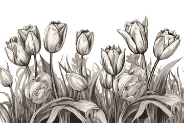 Flower tattoo line art design element vector and illustration