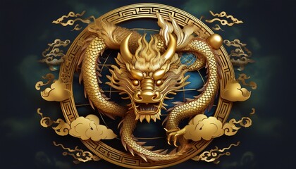gold chinese dragon around the world