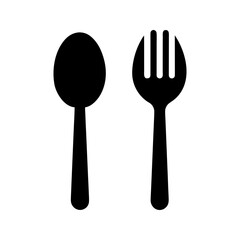 Fork Spoon Icon Vector Flat Clean Isolated