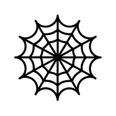 Spider Web With Dew Icon Vector Flat Clean