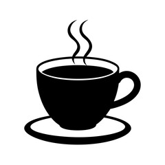 Steaming Coffee Cup Vector Flat Clean