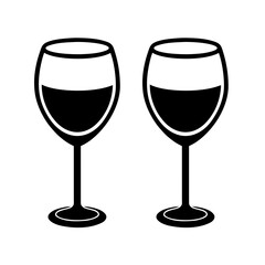 Wine Glass Icon Vector Flat Clean Isolated