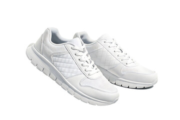 white running sneakers mockup file isolated on white background PNG , AI GENERATED