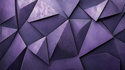 A modern purple wallpaper with angular shapes and metallic textures 