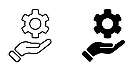 Hand and Cog icon