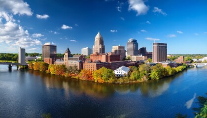 Obraz premium hartford connecticut downtown city skyline view panorama