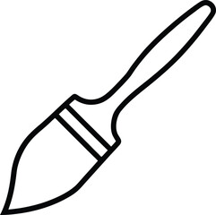 Minimalist Paintbrush Icon Art Doodle Vector