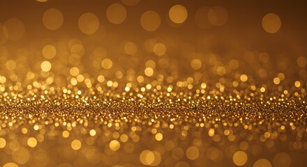 Luxury Golden Glitter Bokeh Background, Sparkling Warm Amber Lights
