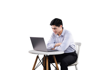 Focused Professional: A professional is engrossed in their work on a laptop computer, exuding an air of focused determination and precision.