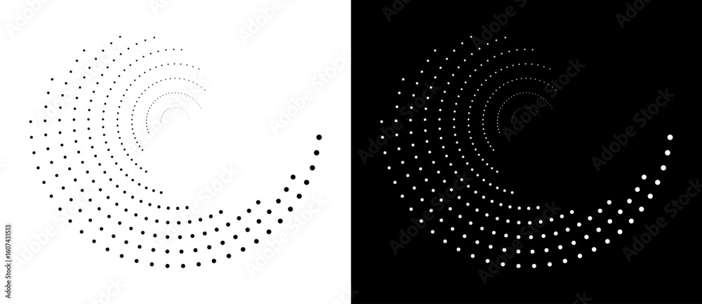 Wall mural modern abstract background. halftone dots in circle form. round logo, design element or icon. vector