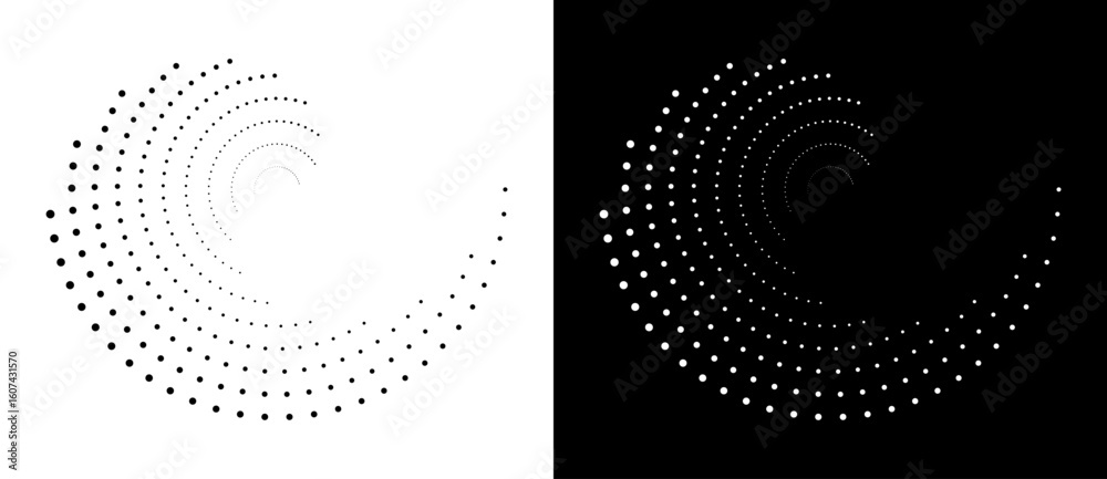 Wall mural modern abstract background. halftone dots in circle form. round logo, design element or icon. vector