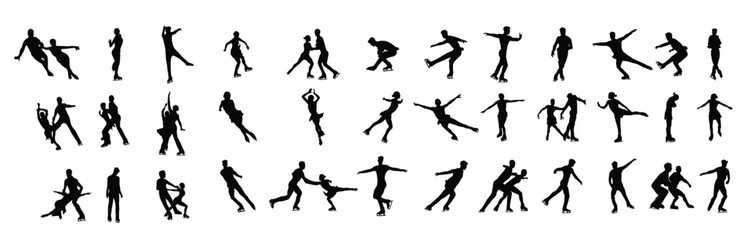 Figure Skating Black Silhouettes