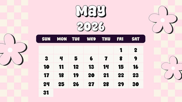 Printable Calendar may 2026 in High Resolution | may 2026 Calendar | 4k may 2026 Calendar | Happy New Year 2026