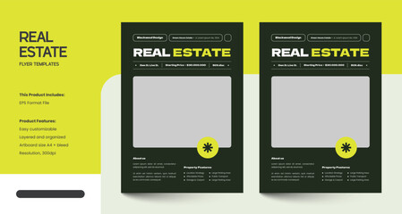 Clean, Modern and Professional Real Estate Flyer Design Template