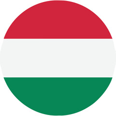 Round Hungary flag vector . Round Hungarian flag isolated on white background
