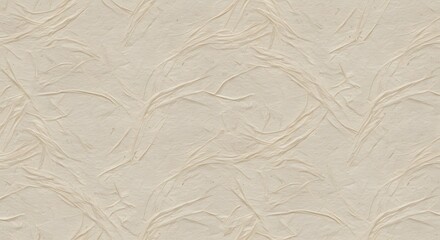 An organic close-up of handmade paper fibers, off-white and beige tones with subtle grain