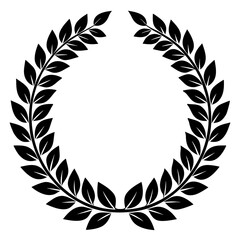 Obraz premium A circular laurel wreath made of leaves