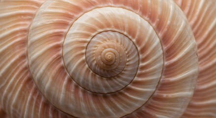 An ultra-detailed macro texture of seashell surfaces with spiral ridge