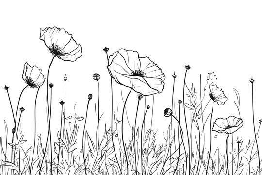 Flower tattoo line art design element vector and illustration