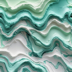 Obraz premium Ice Mint Fluid Marble Texture