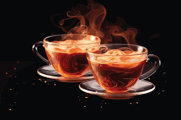 tea background design for various uses vector and illustration