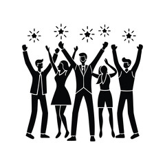 silhouettes of people dancing