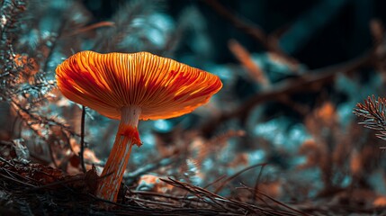 abstract mushroom in the forest .