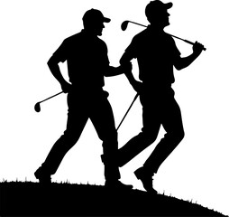 player, golf club, golf  ball, action, outdoor vector