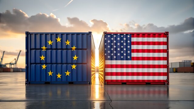 Global trade agreement between United States and European Union shown