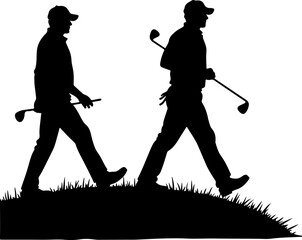 player, golf club, golf  ball, action, outdoor vector