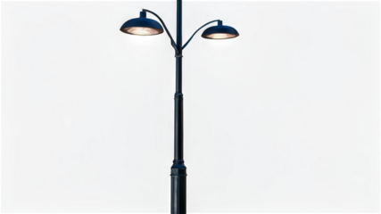 Isolated urban streetlight (with/without light), detailed metallic structure and 100% transparent background — ideal for city scenes, games, or infrastructure projects.