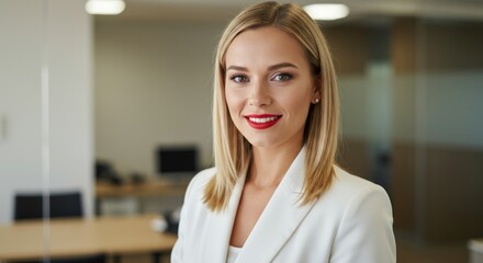Fototapeta premium Confident businesswoman portrait, professional headshot, corporate success, female executive, leadership