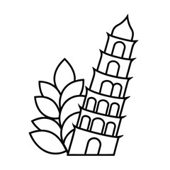 Surreal Pisa Tower Made of Lily Petals