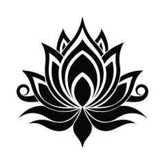 American Lotus Integrated into Tribal Art