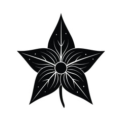 Trillium Shaped Pendant on Velvet Ribbon