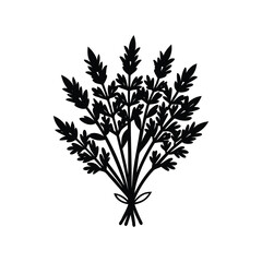 vector silhouette of a tree