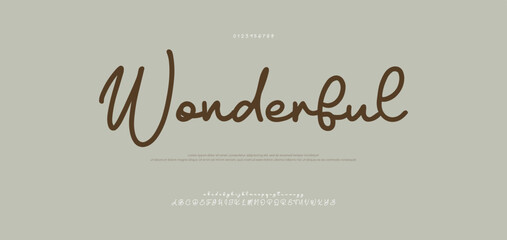 Wonderful Handwritten Script Font. Elegant Modern Typography Design. signature Font Calligraphy Logotype Script Brush Font Type Font lettering handwritten. 
