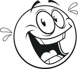 Laughing Cartoon Character Displaying Extreme Joy a Hilarious and Infectious Expression of Happiness