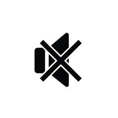 Mute Icon Symbolizing Silence and No Sound.